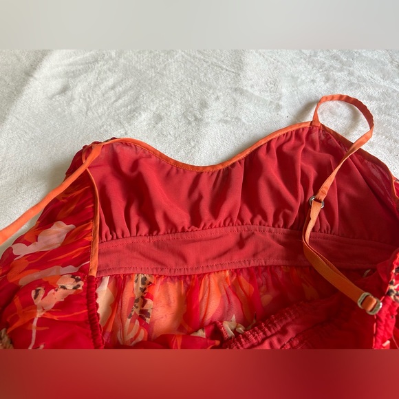 Y2K Victoria’s Secret very sexy lingerie gown red animal print mesh cami slip Lg - Picture 6 of 10